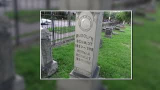 Old gravestones and monuments at Monroe cemetery during Grave Adventures investigation